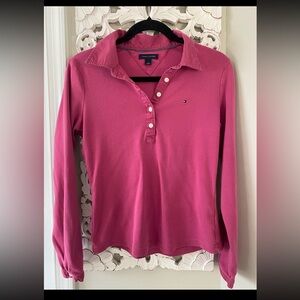 Tommy Hilfiger Collared Shirt Blouse Preppy Academia VTG Actual Y2K Wmn M